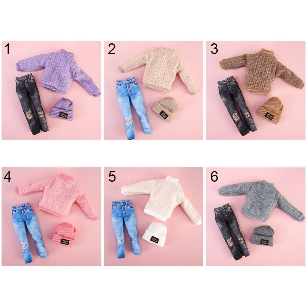1 Set 30cm  Accessories DIY Casual Wear Hats Dolls Pants Winter Wear Sweaters Girl Clothes - view 5