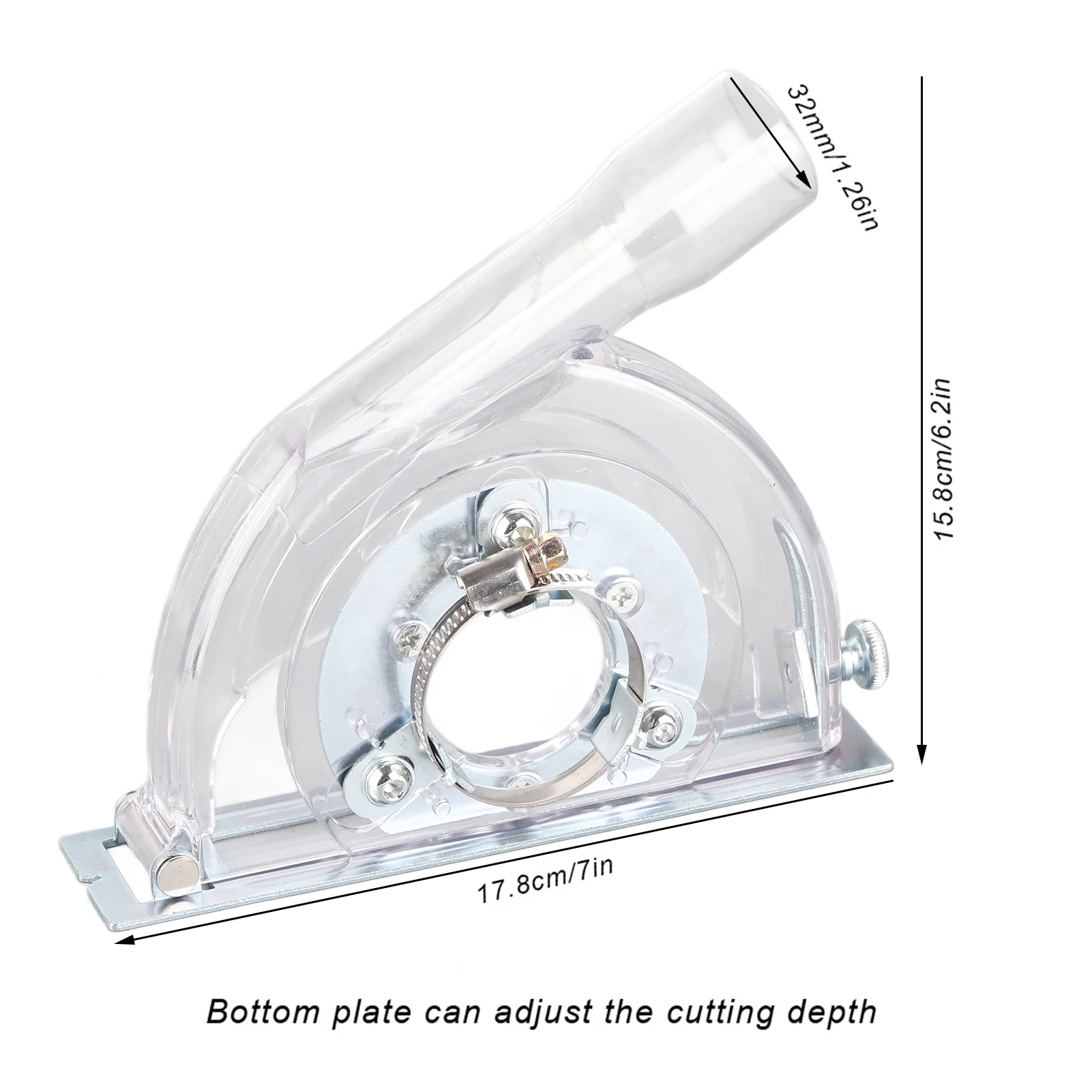 4 Inch Angle Grinder Dust Cover Cutting Dust Cover Grinding Shroud for 100/125/150mm Angle Grinder & 115/125mm Saw Disc