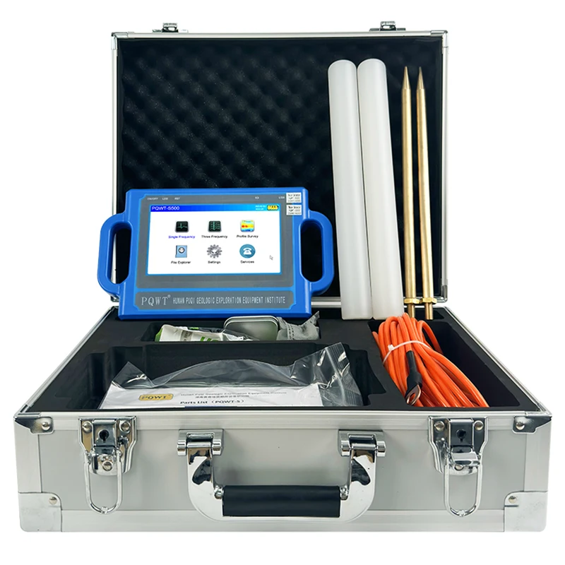 

PQWT S500 Borehole Site Water Survey Water Well Logging Equipment 500m Under Ground Water Detector