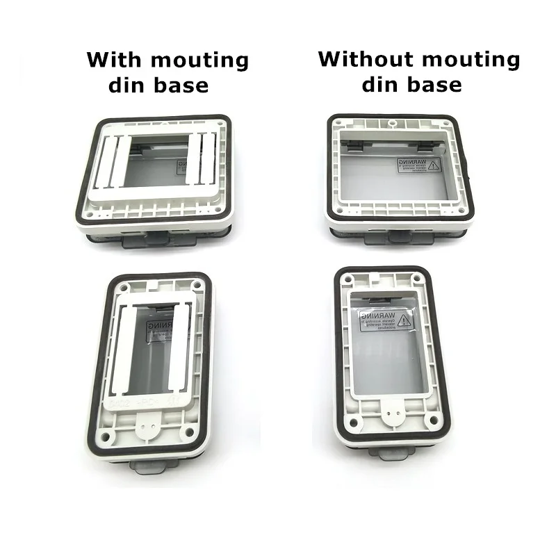 Waterproof Transparent Window Cover IP67 ABS Plastic For Outdoor Juction Box Protective Botton Switch Without Mounting Din Base