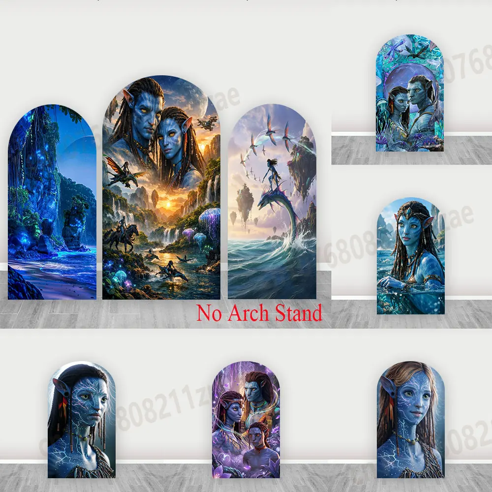 

Avatar Arch Backdrop Boys Favorite Birthday Party Decor Baby Shower Banner Backgrounds Photography Spandex Elastic Fabric Cover