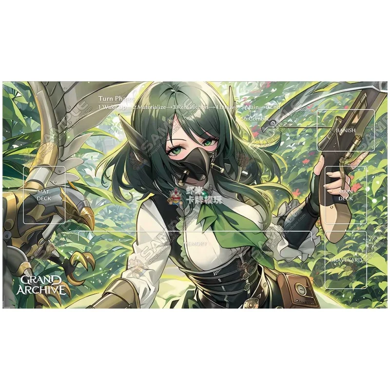 الأرشيف الكبير 60x35 سنتيمتر لاعب واحد المخضرم الجندي مخصص Playmat Playsheet لورين بيرس 2mmStitched حافة مجلس حصيرة ألعاب لعبة #5