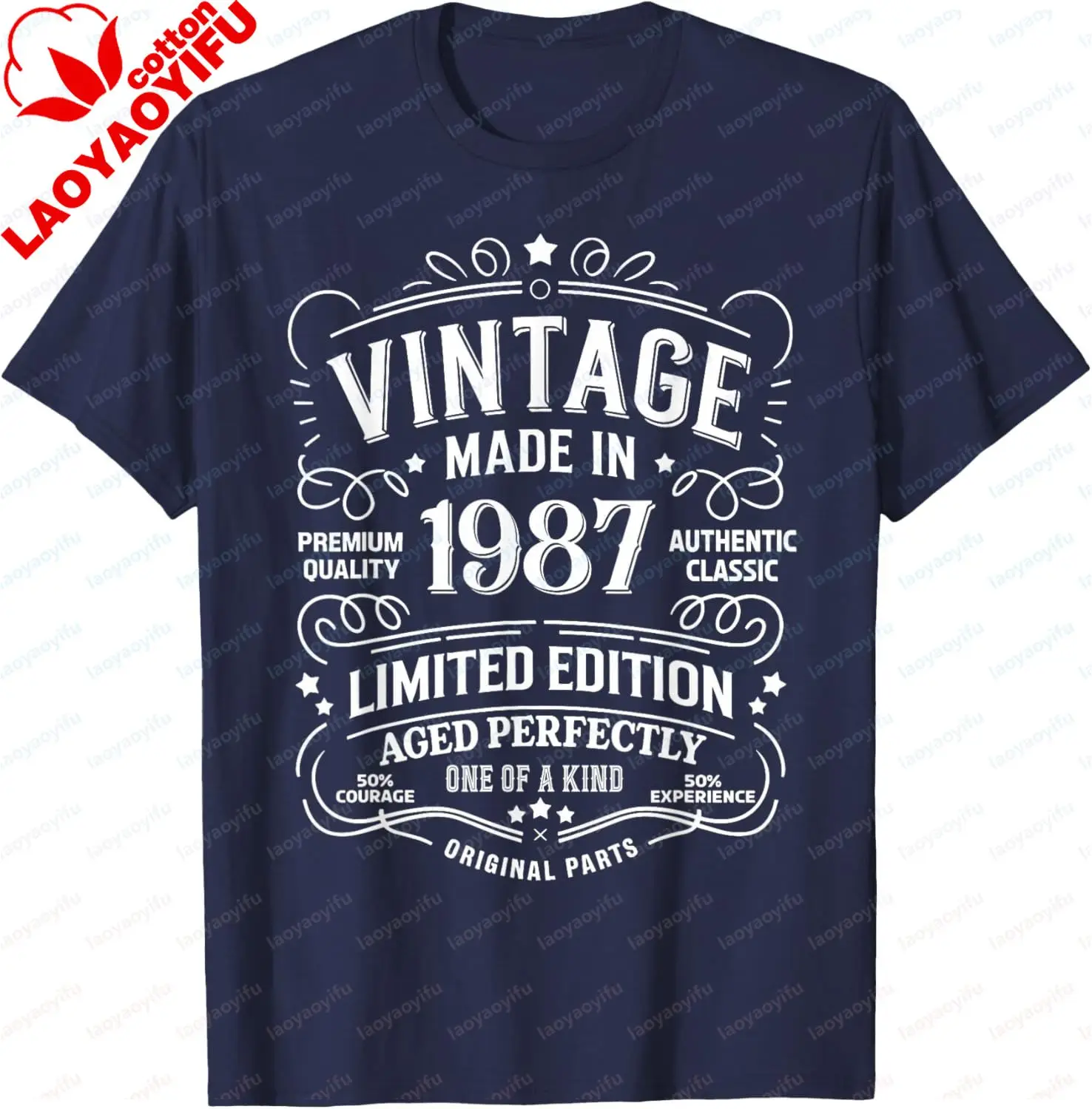 1987 Birthday Gifts for Men Women T-Shirt Personalized Clothing Streetwear Clothing Cotton Vintage Clothes