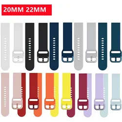 Correa de silicona para reloj Amazfit GTS-GTR-4-3-2-2e-Mini-Pro-stratos, pulsera deportiva de 20mm y 22mm para Amazfit bip-U-S-3-pro 2 y 3