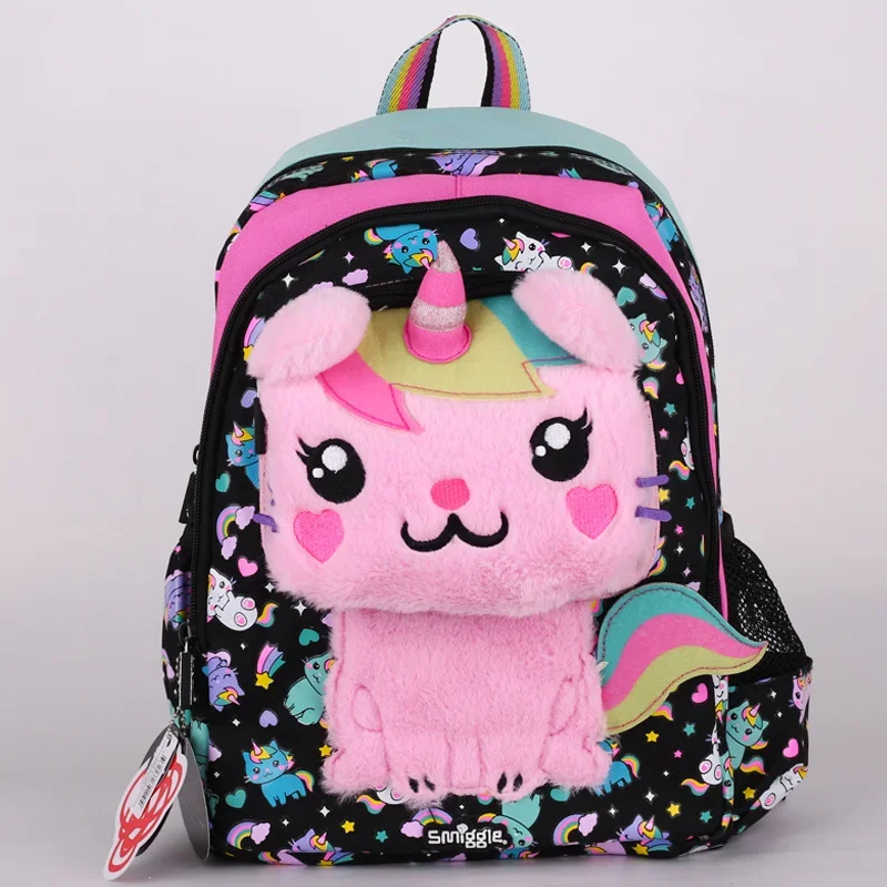 2024 Australia Smiggle Backpack Boy Girl Backpack Medium Size Student Backpack Ultra Light Reduce Burden Students Schoolbag Gift