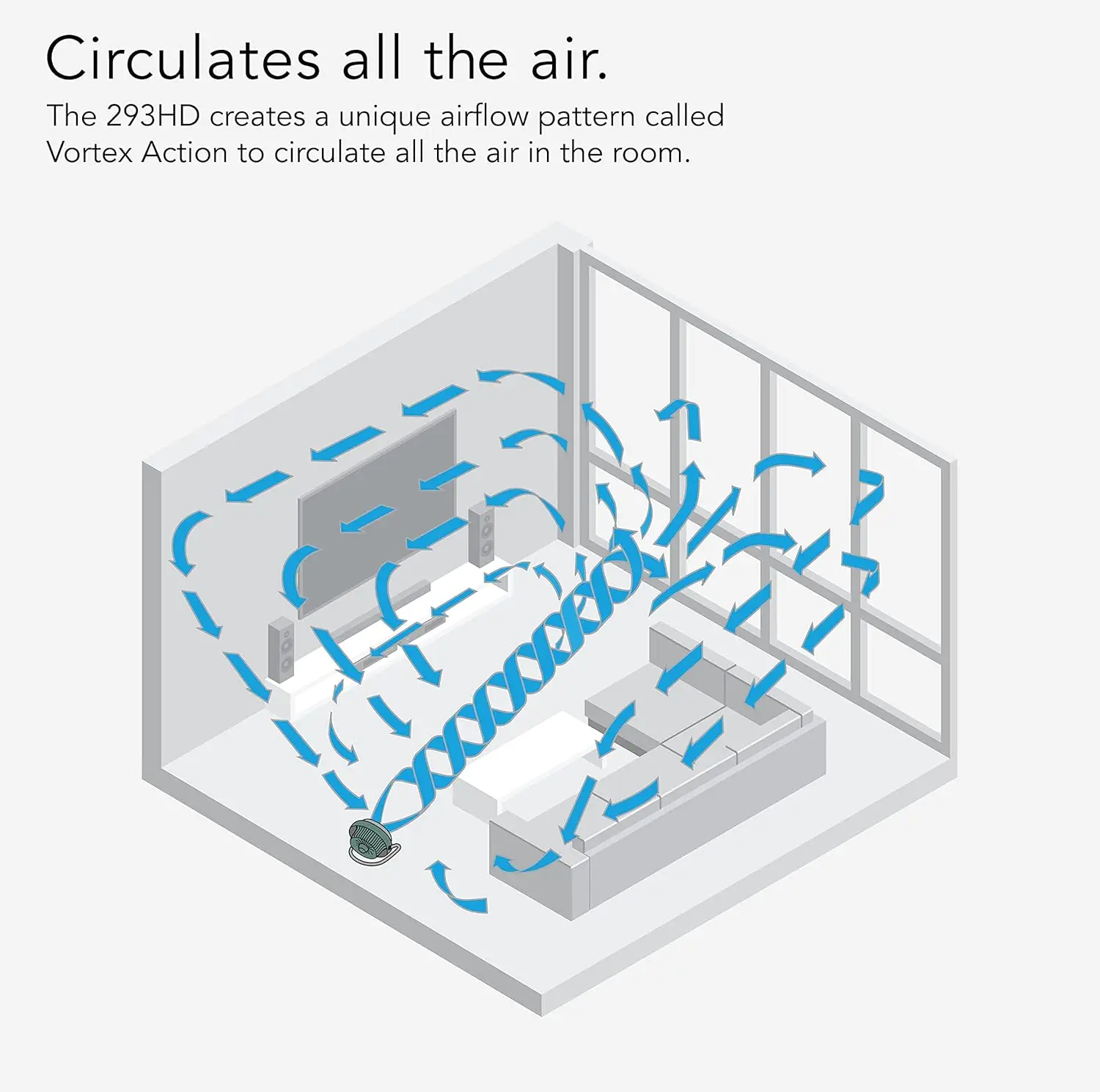 293 Large Heavy Duty Air Circulator Shop Fan, Green, 16 In.