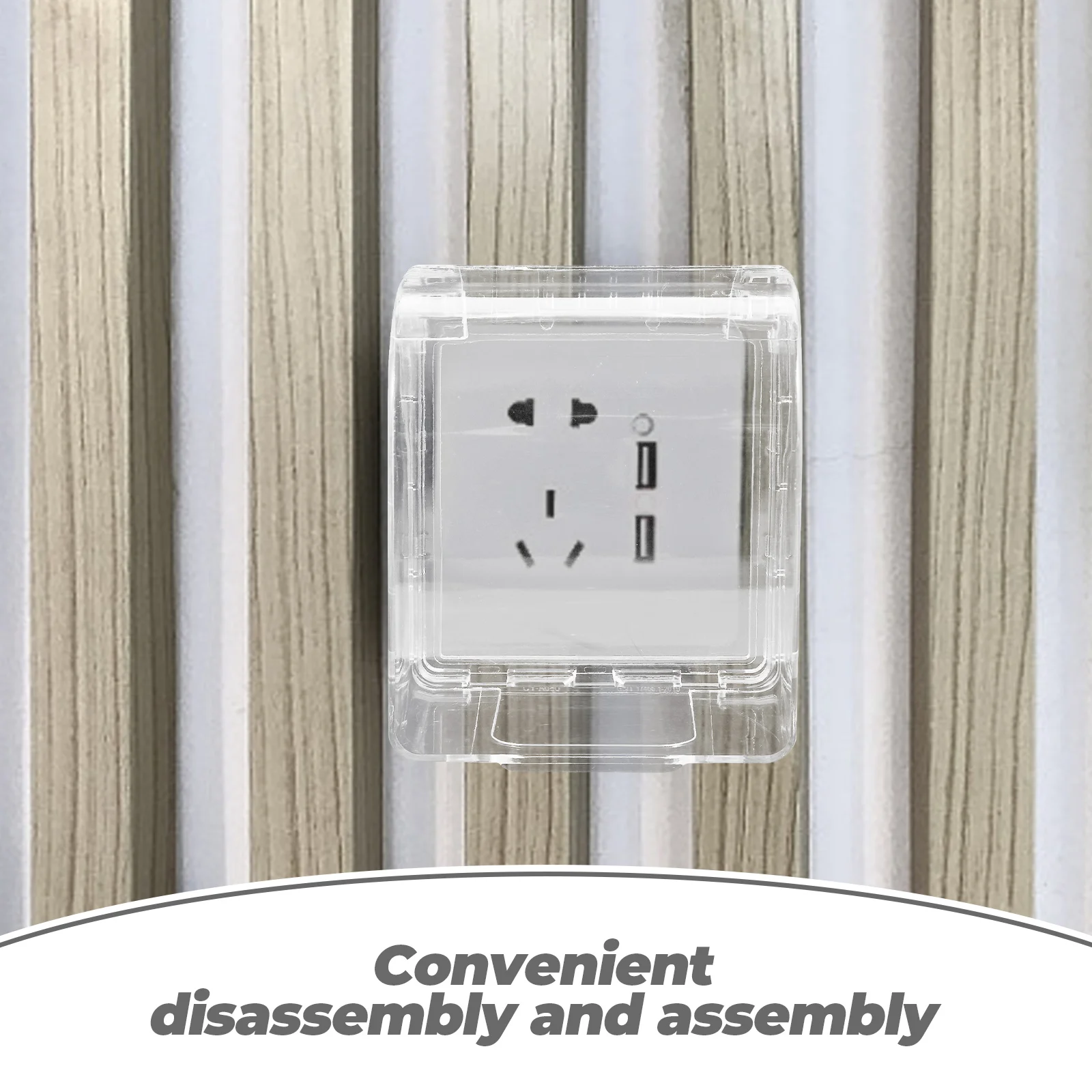 

Waterproof Outlet Electrical Plug Receptacle Protector Weatherproof Wall Socket For Home Kitchen Bathroom Commercial Use