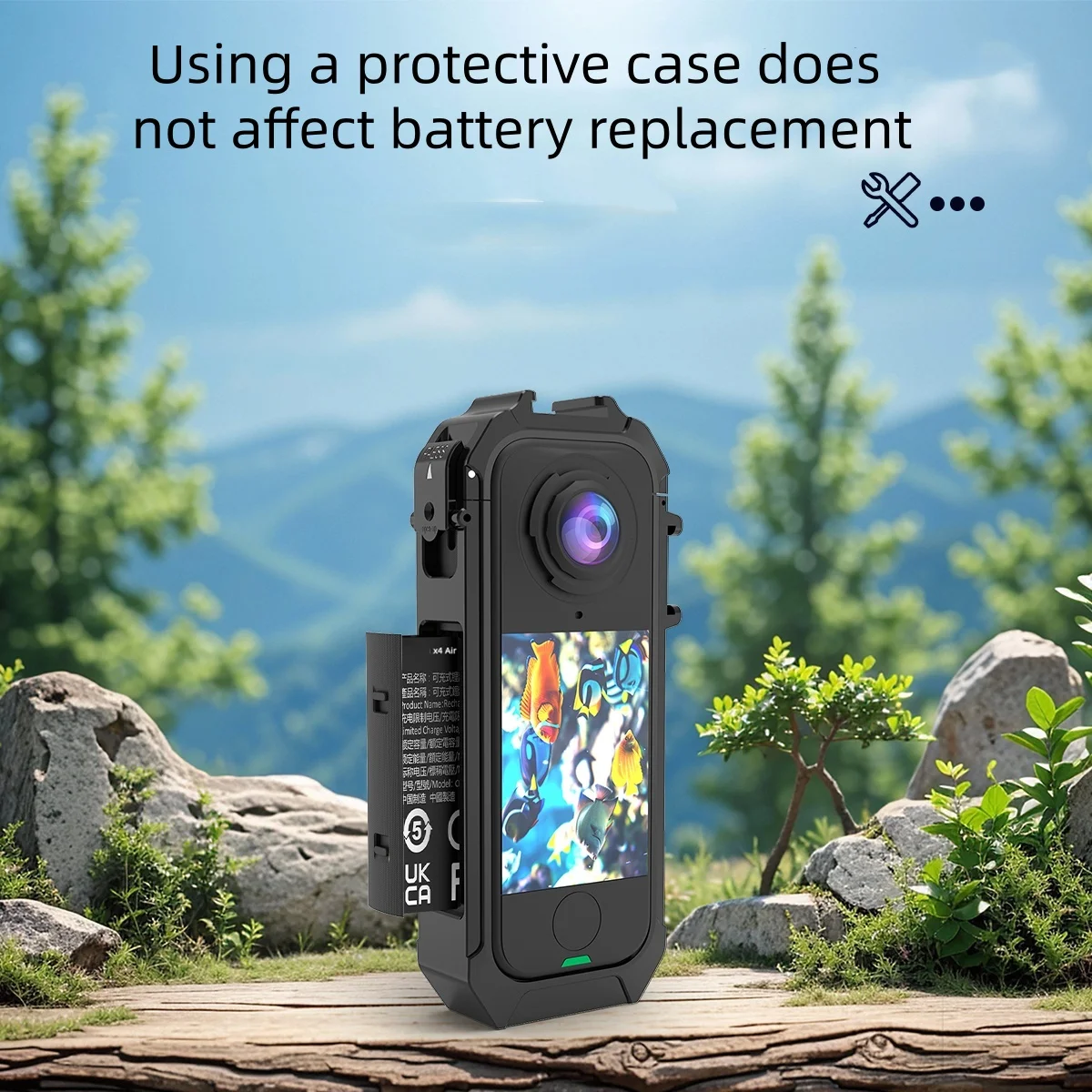 

PC Protective Case For Insta360 X4 Air,Soft Skin Cover Sleeve Anti-Scratch Shell Protector Case Expansion Port for Sports Camera