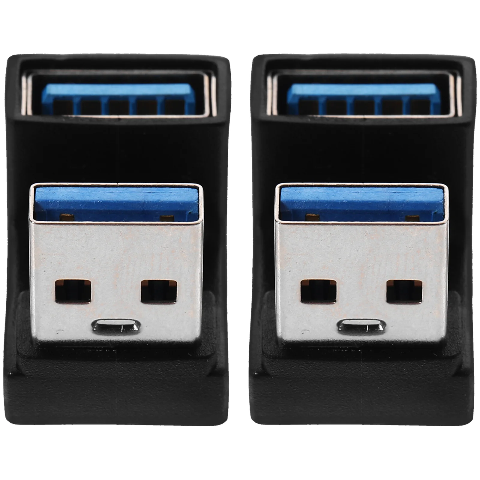 

2 шт. USB-адаптер под прямым углом 90 градусов «папа-мама» высокоскоростная передача данных аксессуары для ноутбуков угловой USB-разъем