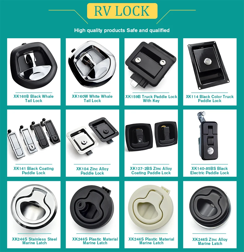 صندوق الأدوات مقبض القافلة قفل مجداف الثقيلة شاحنة باب Rv اكسسوارات السيارات تبديل ضغط مزلاج قفل ذيل الحوت