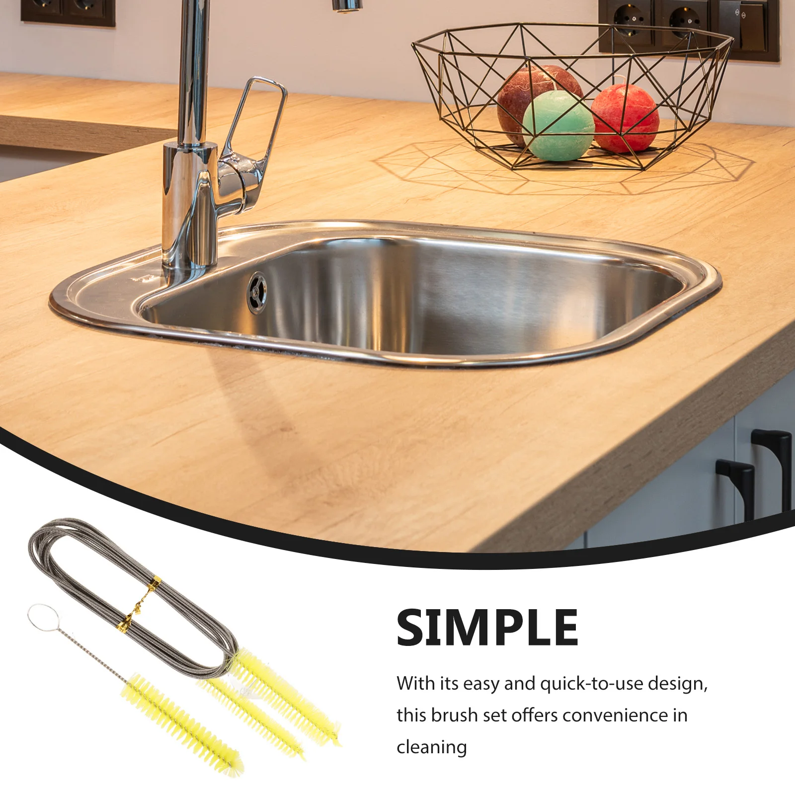 

2 Pcs Cleaning Brush Set Small Double Head Cup Crevice Groove 304 Stainless Steel Comb Multifunctional Scrubbing