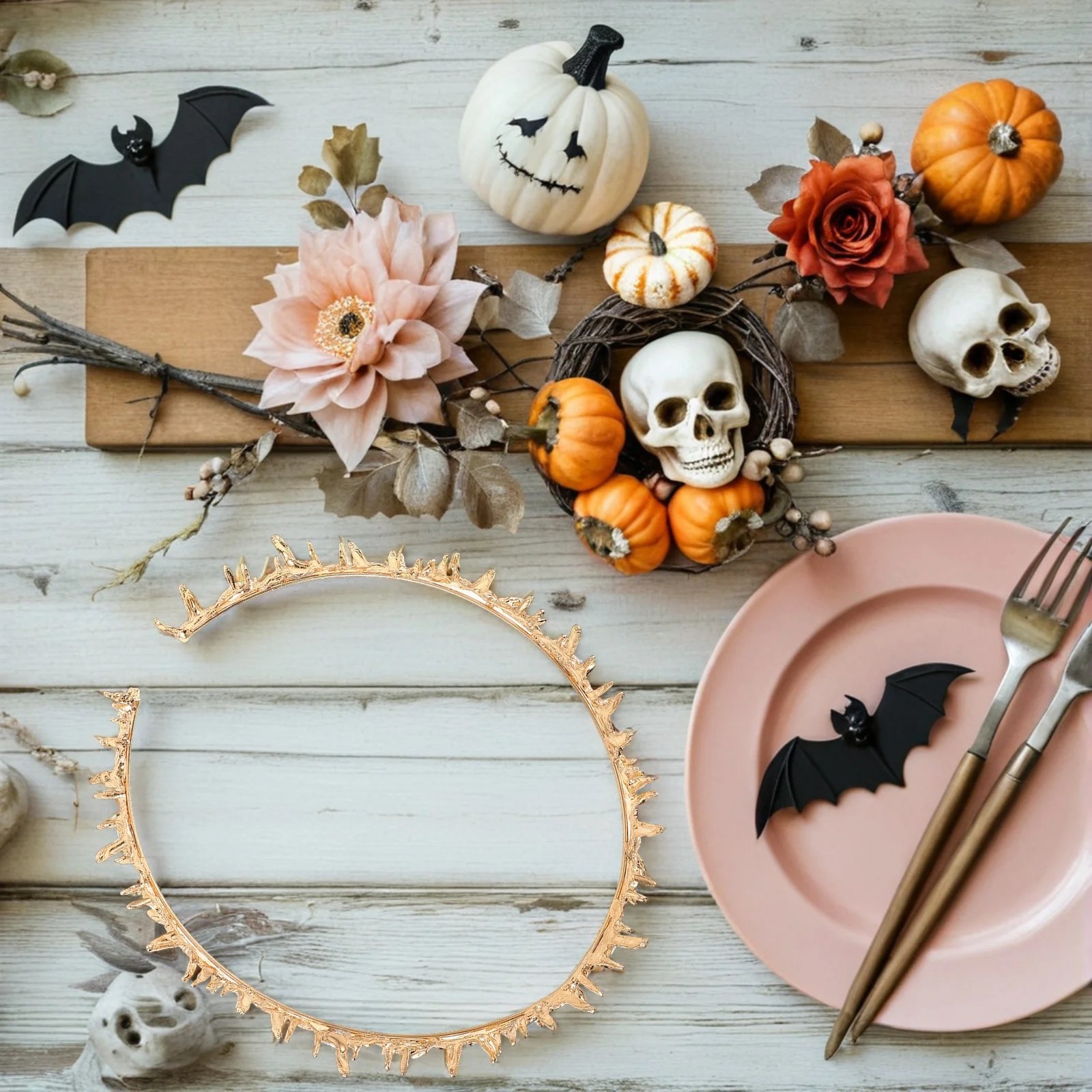 

1pcs Halloween Hair Accessories Gothic Crown Of Headpiece Handmade Costume Party Decor Festival Wearable Tiara Spiky