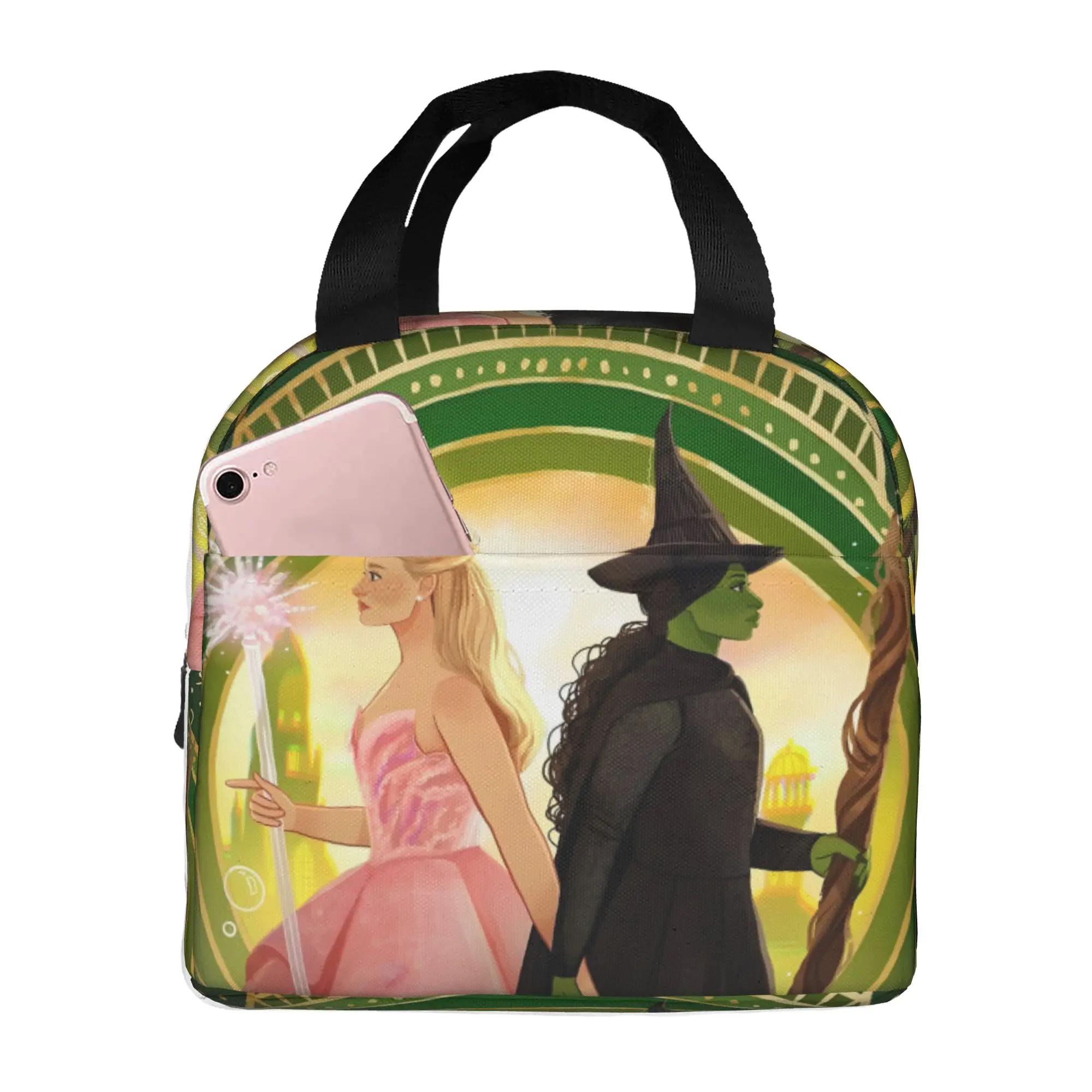 W-Wickeds Lunch Bag Men Women Glinda Elegant Good Witch Cooler Warm Insulated Lunch Box for Adult Office