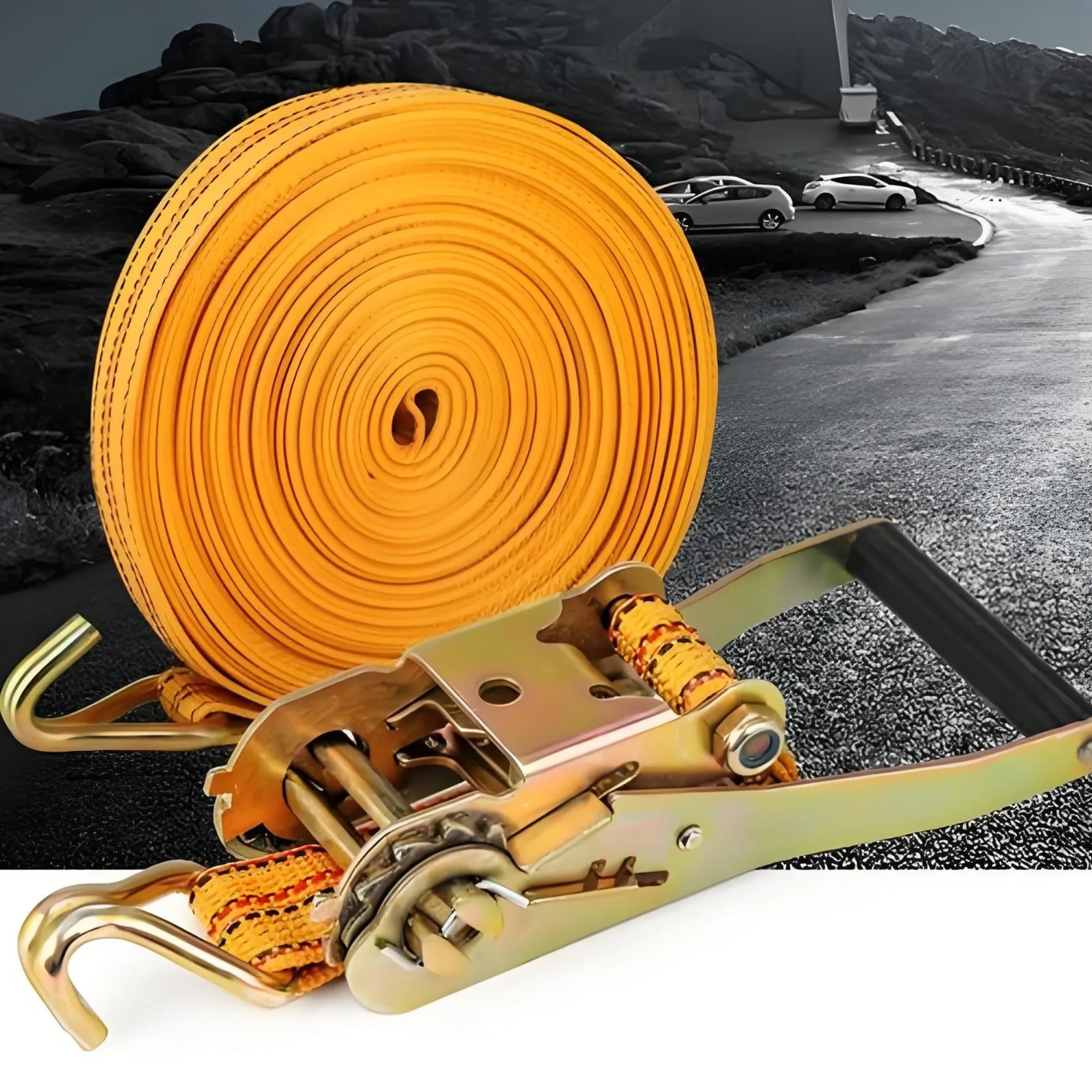 

Сверхмощные ремни с храповым механизмом длиной 6 метров с крючками-гвоздями для крепления грузовика, утолщенные автомобильные ремни, натяжители, связывающие ремни