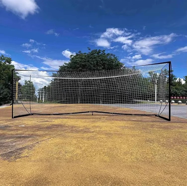 Steel tube durable mesh bag with wheels, portable and foldable football goal