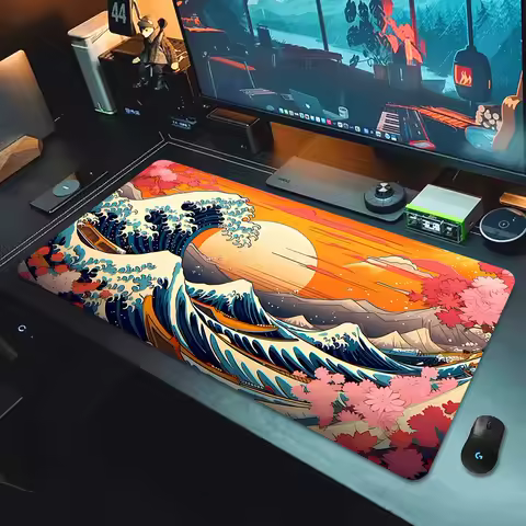 XXL Mechanical Keyboard Pad Carpet Non-Slip Office Mice Pad PC Mouse Pad Gaming Waves XL Custom HD Home Large Mousepad