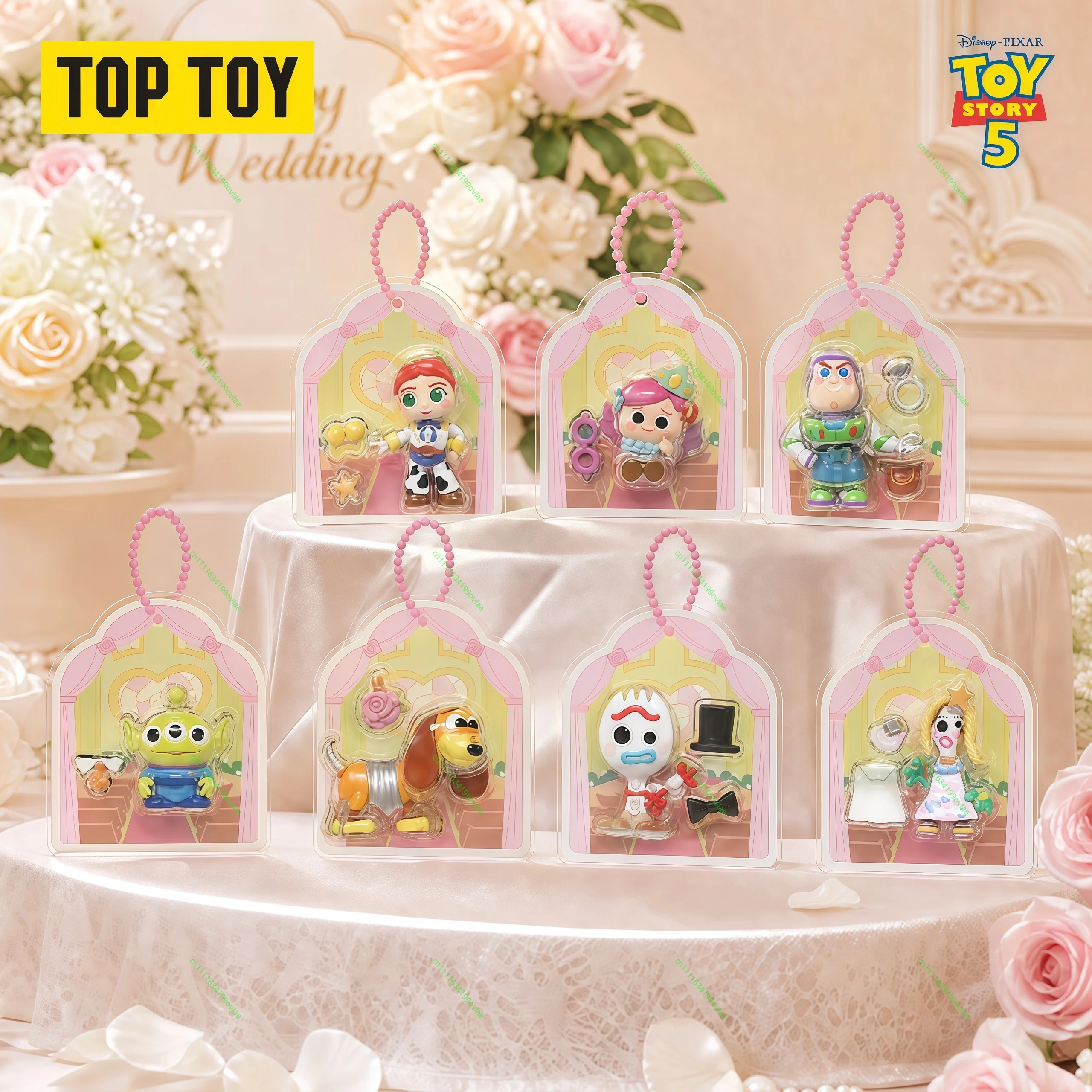 TOPTOY Disney Toy Story 5 Wedding Series Pendant Blind Box, Cute Character Keychain Ornament Collectible Decor Gift In Stock