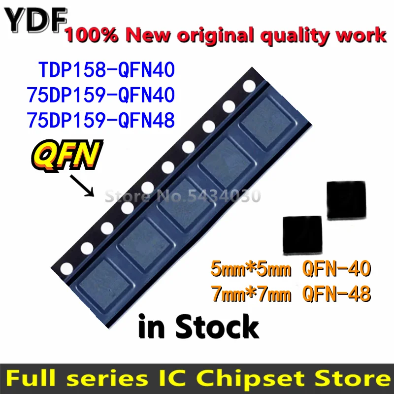 100% New SN75DP159 75DP159 TDP158 TDP158RSBR SN75DP159RSBR SN75DP159RGZT 5mm*5mm 7mm*7mm QFN-40 QFN-48 Chip High Quality IC