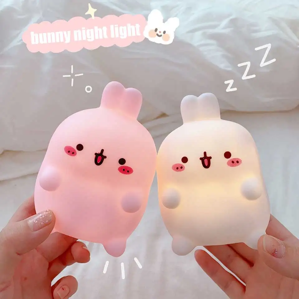 Kawaii Night Lamp Bunny Lamp Creative Night Lamp Desk Bunny Decoration Bedroom Bed Lamp Desk Lamp Home Decor