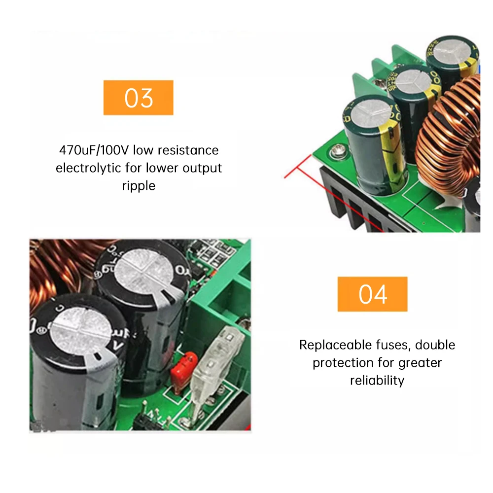 DC-DC Booster Module DC10-36V To DC12-80V Constant Voltage Current Step-up Module Adjustable For Power Supply Voltage Stabilizer