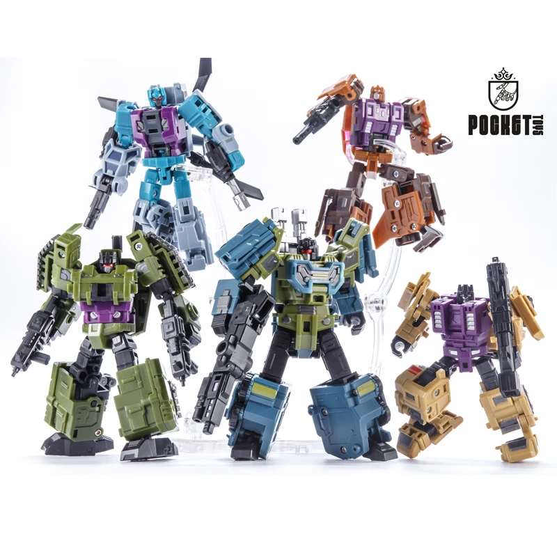 Juguete transformable para niños PT Hun Tian Bao ataque ruidoso explosión tornado 5 equipo de tanques combinado