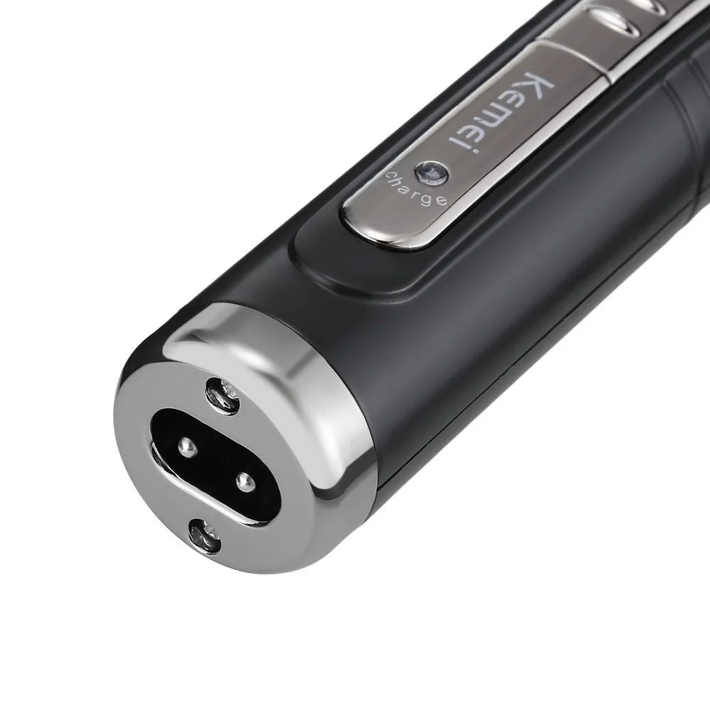 Kemei nariz elétrico e orelha trimmer 2 em 1 face care aparador de pêlos para homens ferramentas de cuidados pessoais pequena clipper com guias de corte