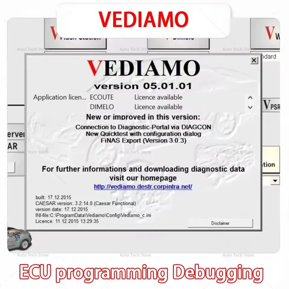 VEDIAMO 5.01.01 vediamo 04.02.02 برمجة وحدة التحكم الإلكترونية/إزالة الأخطاء أداة تشخيص المركبات الهندسية والتحليل والقياس والتحسين