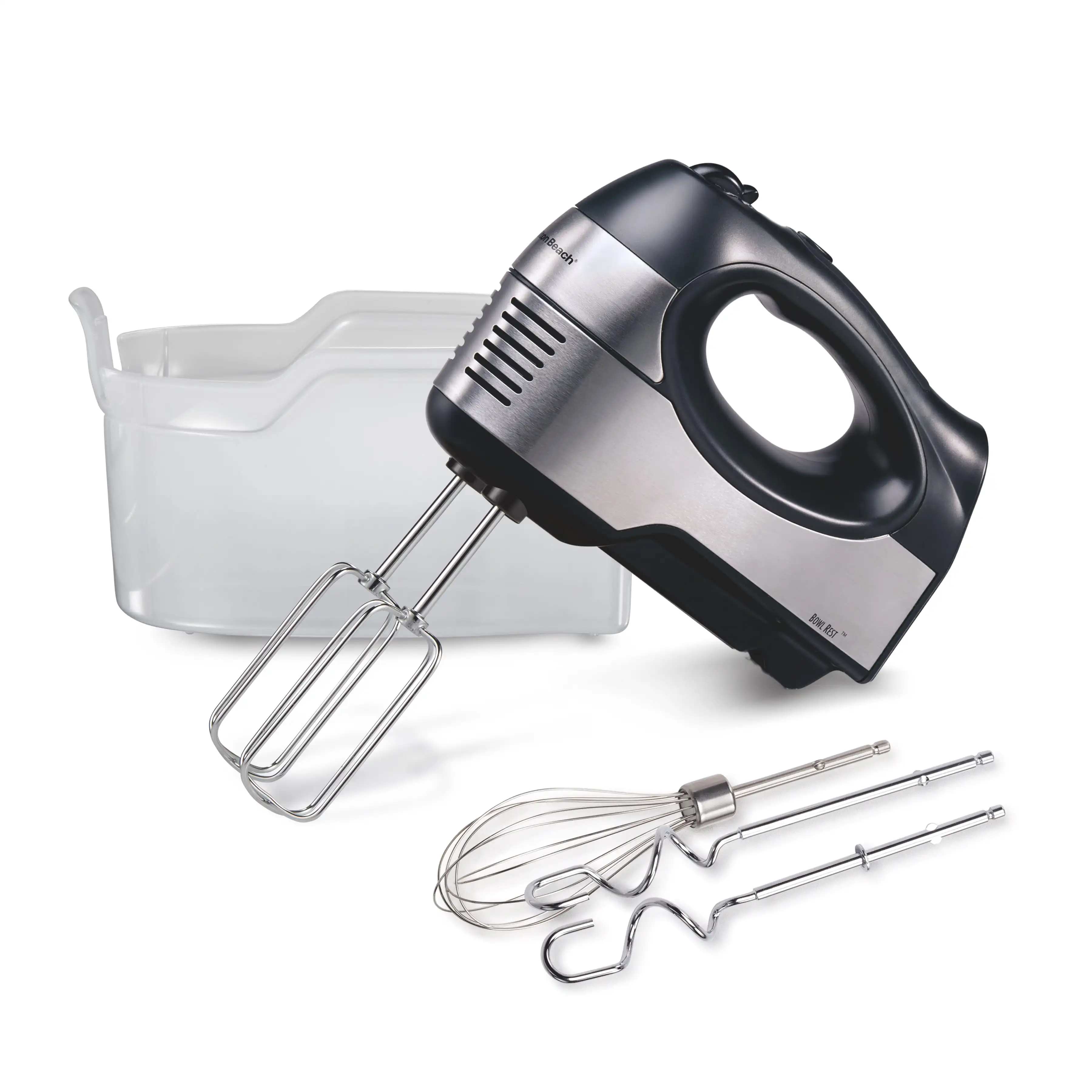 

6 Speed Performance Hand Mixer, Includes Case, 5 Attachments, Stainless Steel, 62646F