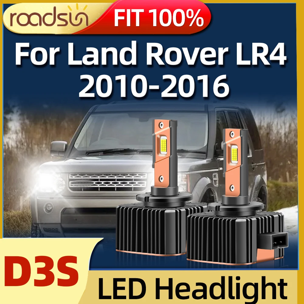 

Roadsun 120W LED Car Lamp Bulbs D3S Plug And Play HID Headlight For Land Rover LR4 2010 2011 2012 2013 2014 2015 2016