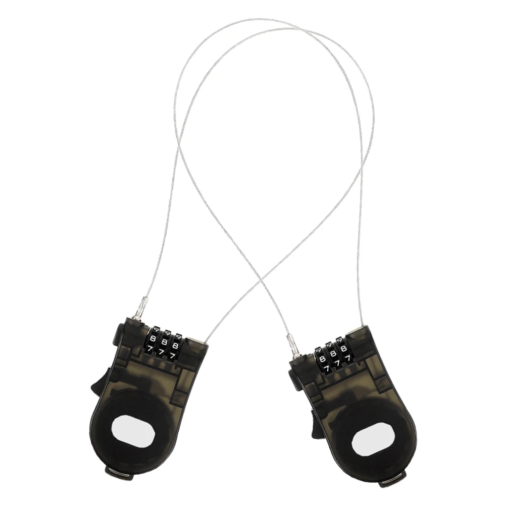 

2 Pcs Trolley Case Combination Lock Cable Anti-theft Cycling Adjustable Locker Black Bicycle Locks