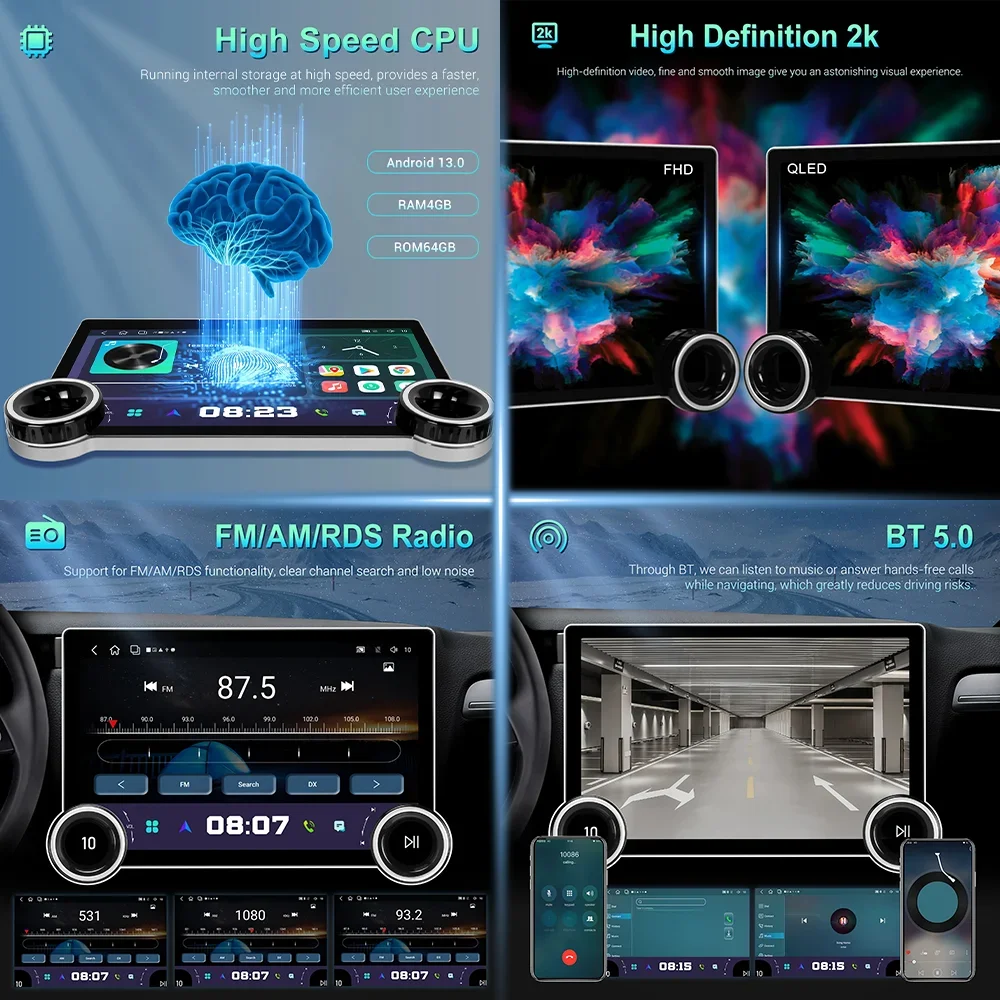 راديو تلقائي CarPlay Android 14 لاسلكي لميتسوبيشي أوتلاندر 3 2012 - 2018 4G سيارة الوسائط المتعددة نظام تحديد المواقع 2din