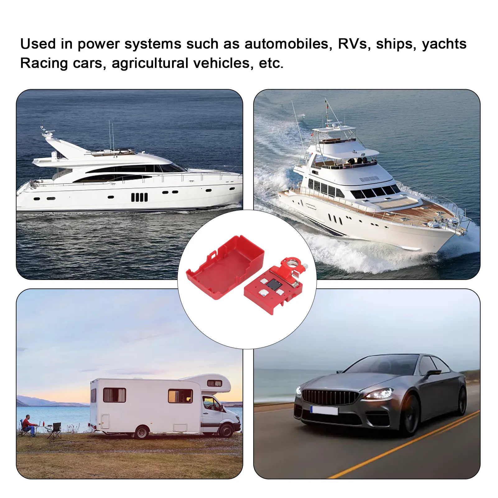 Holder Marine Terminal  Block Kit Terminal  Block Kit 400A Marine Rated Battery Holder Waterproof M 8 M5 Stud 32V