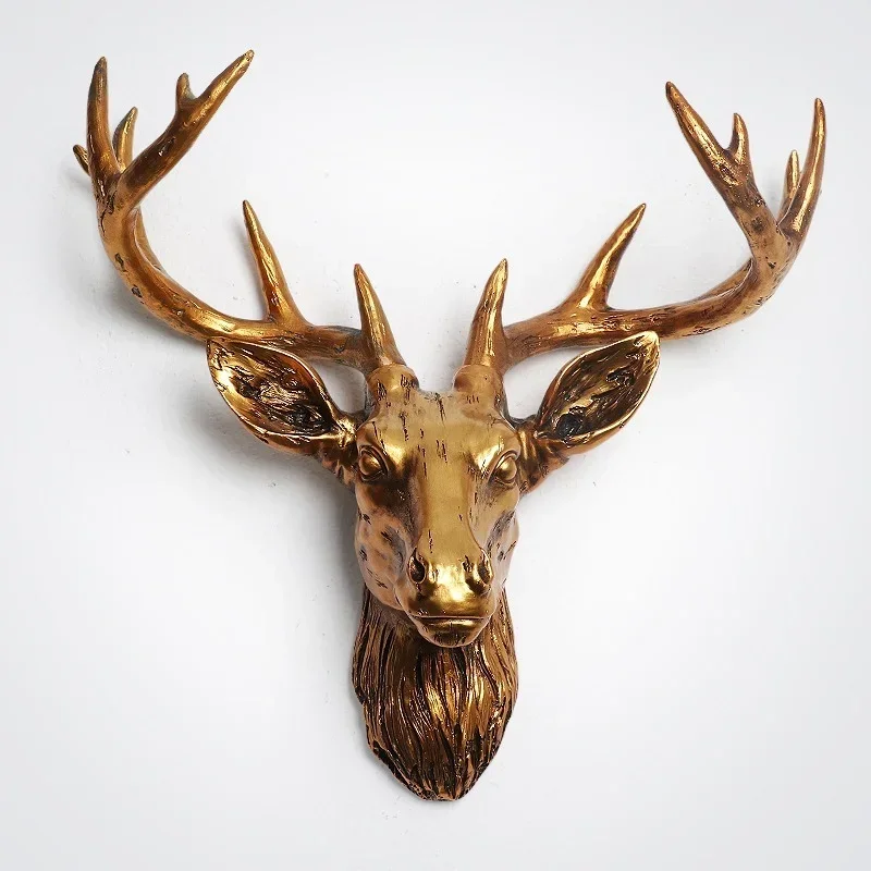 

buddha statue Real Home Decoration Accessories European Deer Animal Head Hanging On The Wall Mural Bar Living Room Pendant buda