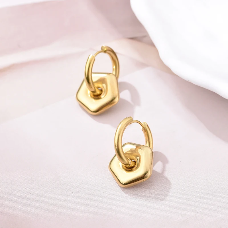 Klassische Edelstahl-Herz-Stern-Creolen für Frauen, Punk Hip Hop Gold Silber Farbe Y2K Schmuck Damen Ohrringe Oorbellen – Detail 25