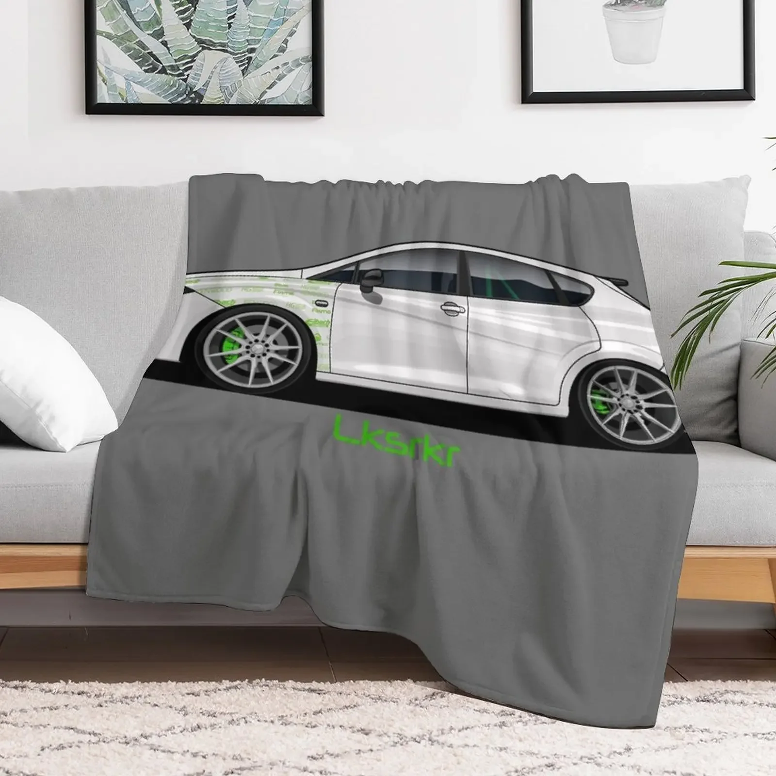 Seat Leon artwork Throw Blanket Luxurious Soft Blanket Holiday Gift for Family