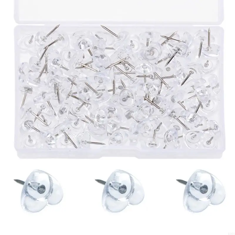 50/100/150Pcs Heart Push Pins for School Office Bulletin Board Cork Board Notice Board Pin Drawing Pins Map Pins 