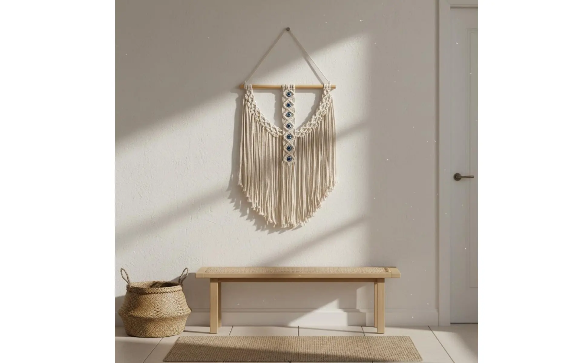 Evil Eye Wall Hanging Tassels Handwoven Tassel Wall Hanging Evil Eye Tapestry Easy to Hang Long-Lasting for Bedroom Evil Eye Wall Hanging Tassels Handwoven Tassel Wall Hanging Evil Eye Tapestry Easy to Hang Long-Lasting for Bedroom