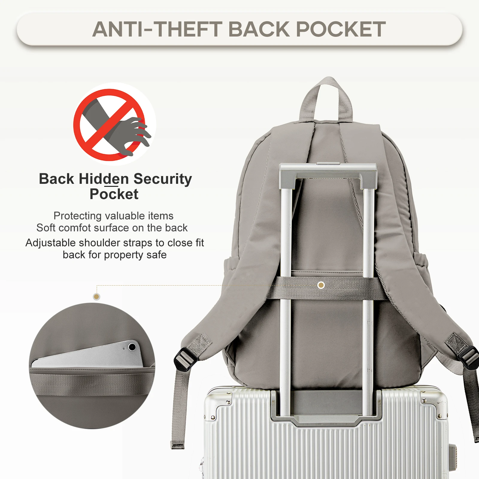 حقائب ظهر مدرسية كاجوال للنساء والرجال، حقيبة ظهر مدرسية سوداء للمراهقين والبنات، حقيبة مدرسية متعددة الجيوب حقيبة كمبيوتر محمول حقائب يد