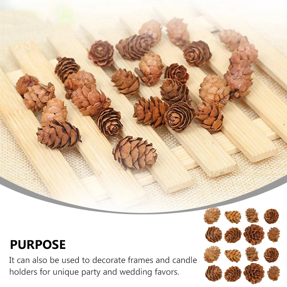 100pcs Artificial Flowers Pineapple Grass Artificial Pine Nuts Cones for Wedding Christmas Tree Wreath DIY Scrapbooking Decor