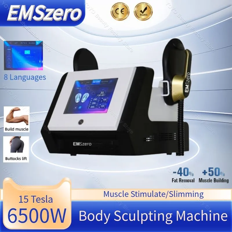 

15 Tesla 6500W Emszero 2024 Latest EMS Body Sculpting Slimming Nova Electromagnetic RF Hi-emt Fat Removal Muscle Stimulator