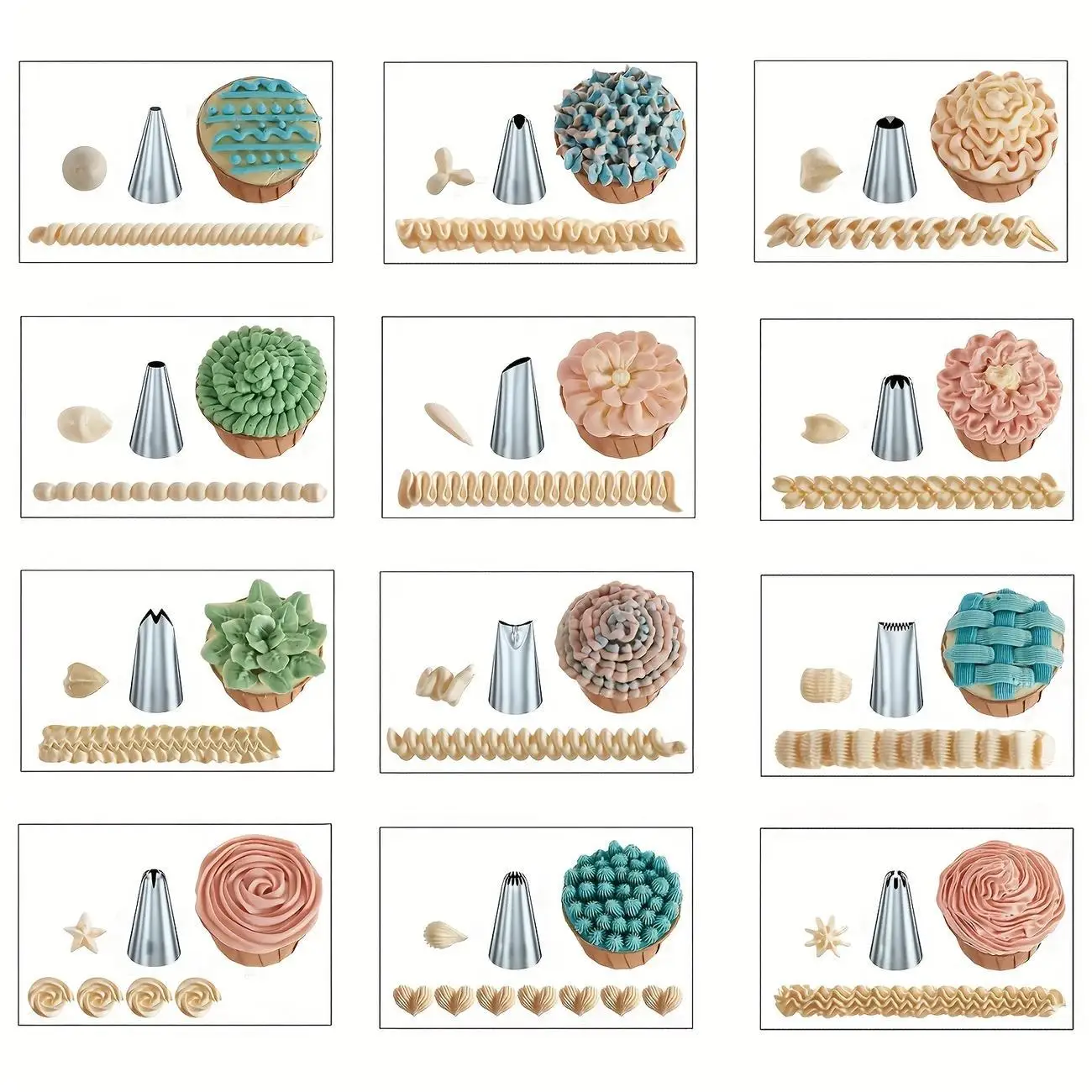 Set of 21 pipe decorations, pipe decoration tool set, toaster accessories