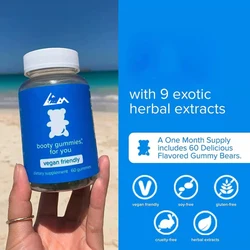 Enhanced gummie supplement, big butt enhancer, natural hip enhancing vitamins, curve shape and maximum gain