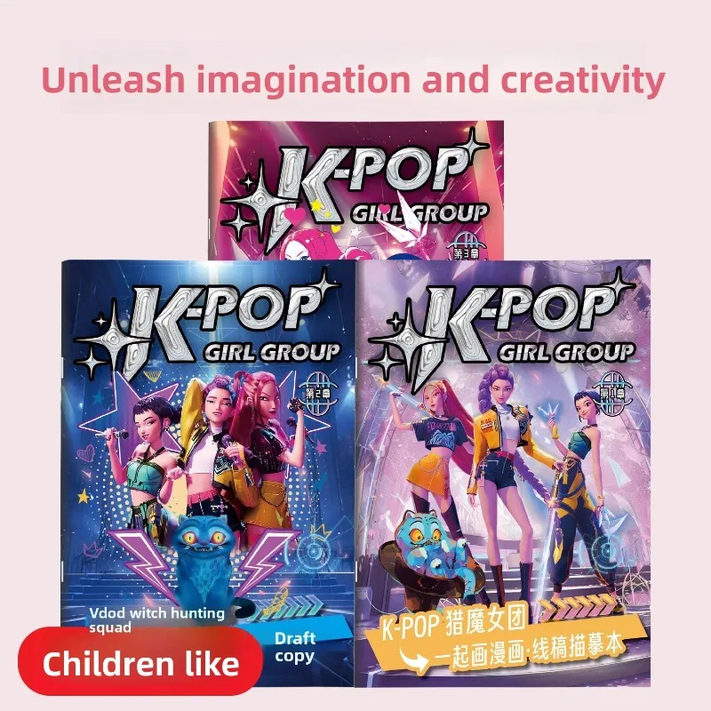 

The Magic Hunters Comic Book Is A Coloring Book for Children's Line Drawing, Pen Control, and Painting in The Picture Book Books