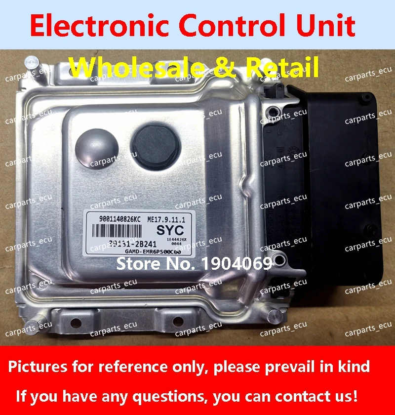 

39111-03510 A24 For Hyundai Elantra Car Engine Computer Board/ECU/ME17.9.11.1 39131-2B241 SYC/39118-2B690 S48A/39133-2B491 484