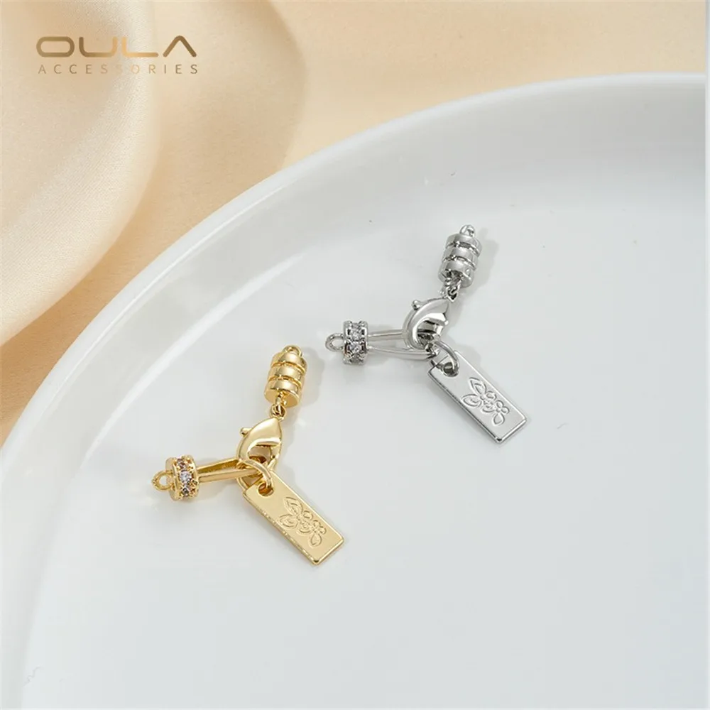 14K Gold-plated Versatile Lobster Buckle Connection, End Accessory Hook Buckle, Diy Handcrafted Pearl Jewelry Buckle Material - Image 3