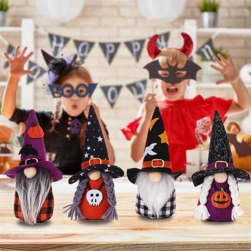 Cartoon Halloween Forest Man Doll Witch Gnome Cute Faceless Doll Elf Stuffed Toys Home Car Ornaments Halloween Decorations Props