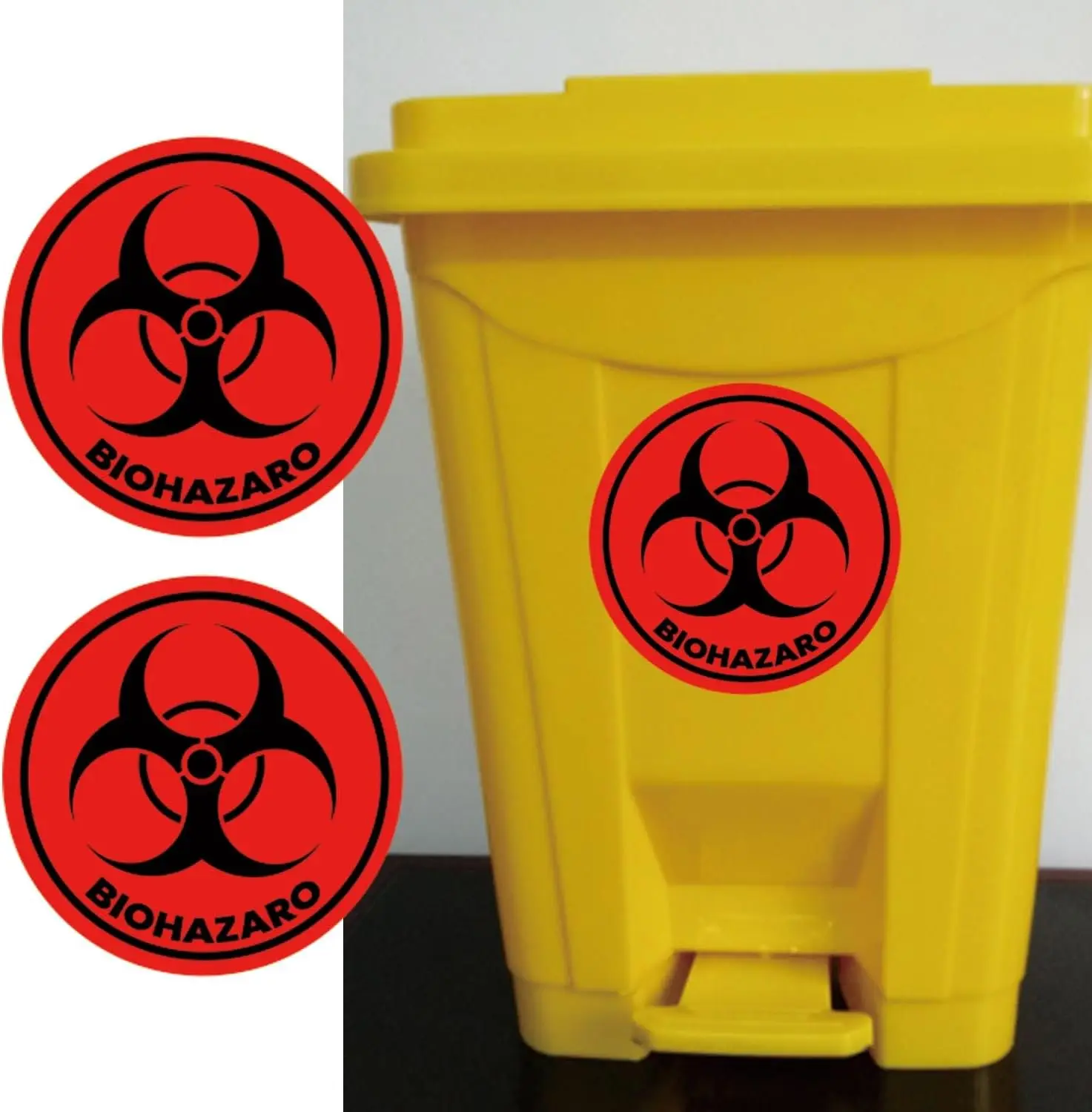 2Inch Biohazard Stickers Waterproof Biohazard Warning Hazard Labels - Universal Biohazard Symbol Vinyl