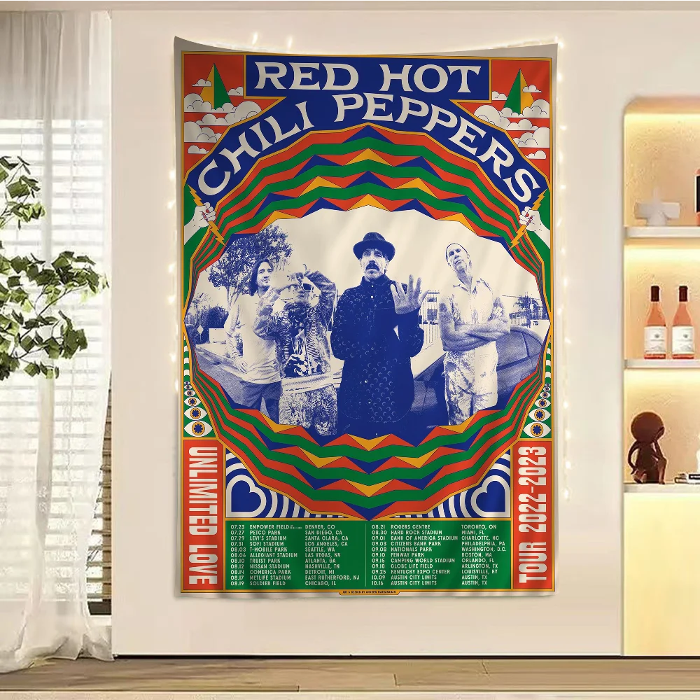 Red Hot Chili Peppers Hanging Bohemian Tapestry Hanging Tarot Hippie Wall Rugs Dorm Wall Hanging Home Decor