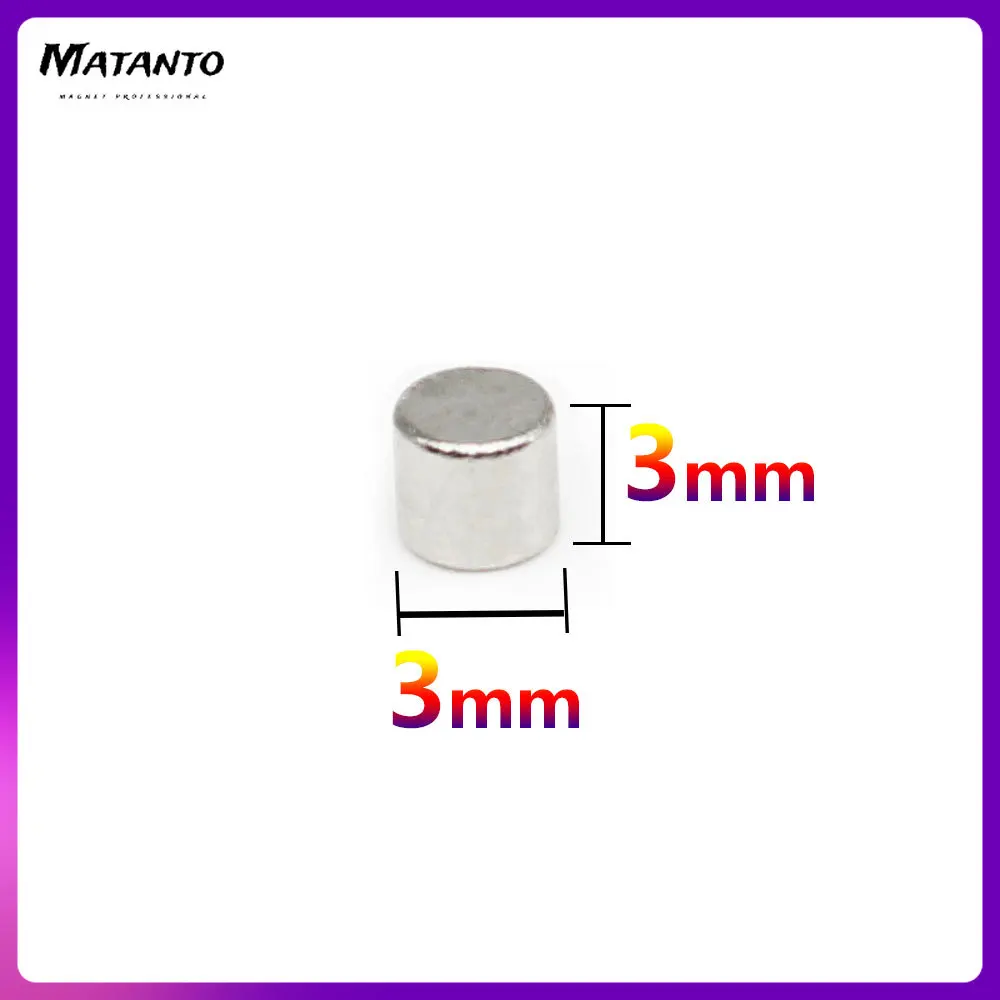 50/100/200/500/1000/2000PCS 3x3 Mini Small Disc Search Magnet Magnets 3x3mm Round Neodymium Permanent Strong Magnets 3*3 mm