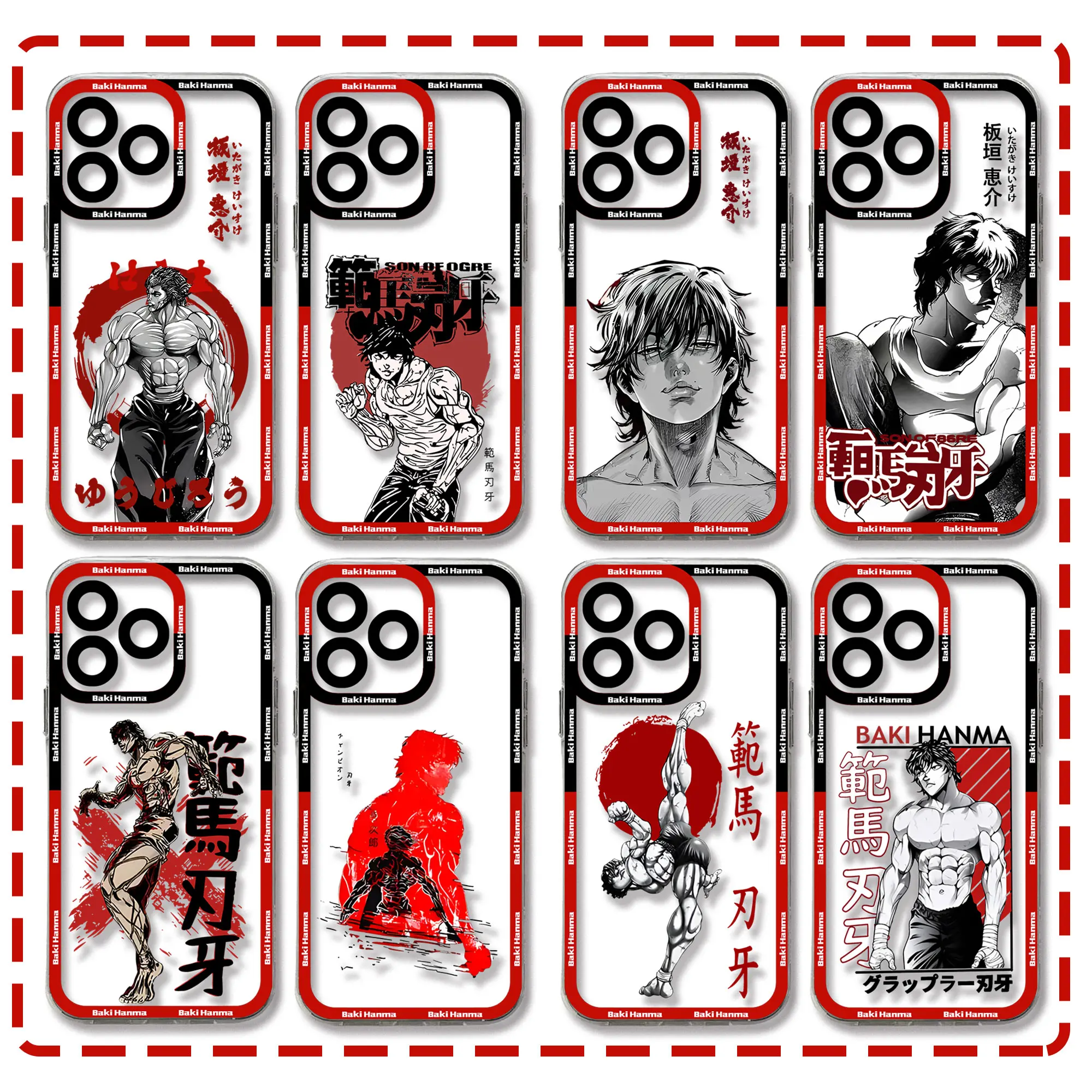 Comics Baki Hanma Hot Japan Clear Case per Samsung A73 A72 A71 A55 A52 A51 A50 A42 A35 A33 A32 A31 A30 A24 A23 A22 A13 5G Cover